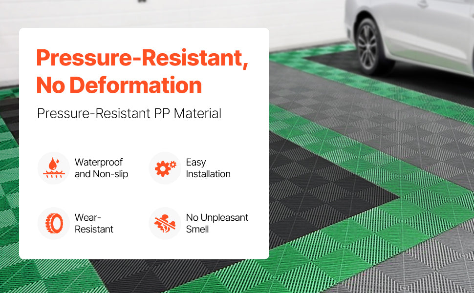 SucceBuy Interlocking Drainage Mat 12inx12in 12/24/40/50/55 Pcs Splicing Mats Non-Slip PP Drainage Floor Tile & Shower Mat